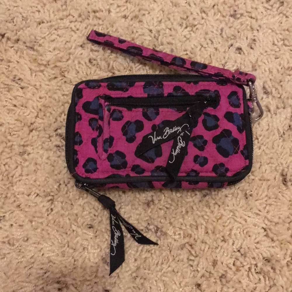 Vera Bradley Wristlet pink & purple cheetah print